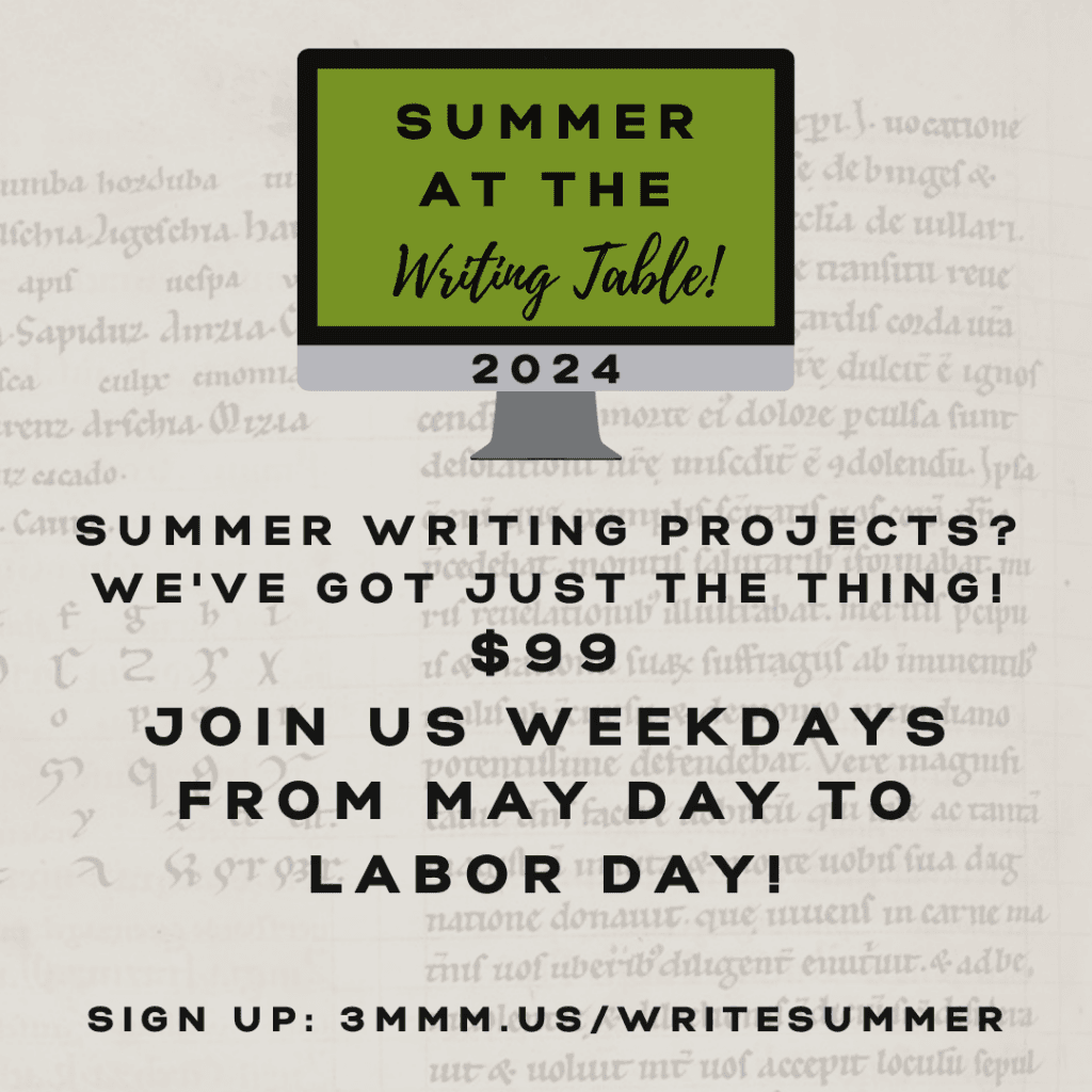 summer at the Writing Table