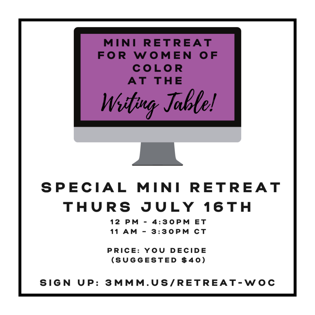 July 2026 Mini Writing Retreat for women of color